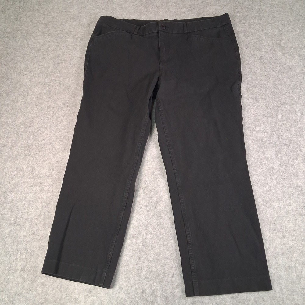 Banana Republic Sloan Pants Womens 14 Black Straight Leg Stretch Trouser
